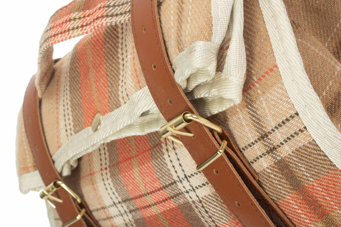 AUTUMN RED TARTAN COOLER POUCH BAG