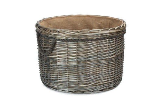SIZE 3 ANTIQUE WASH ROUND STORAGE BASKET