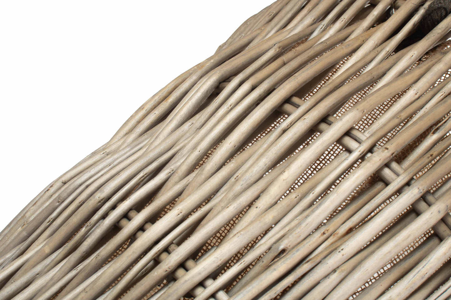 TALL ROUND GREY LOG BASKET