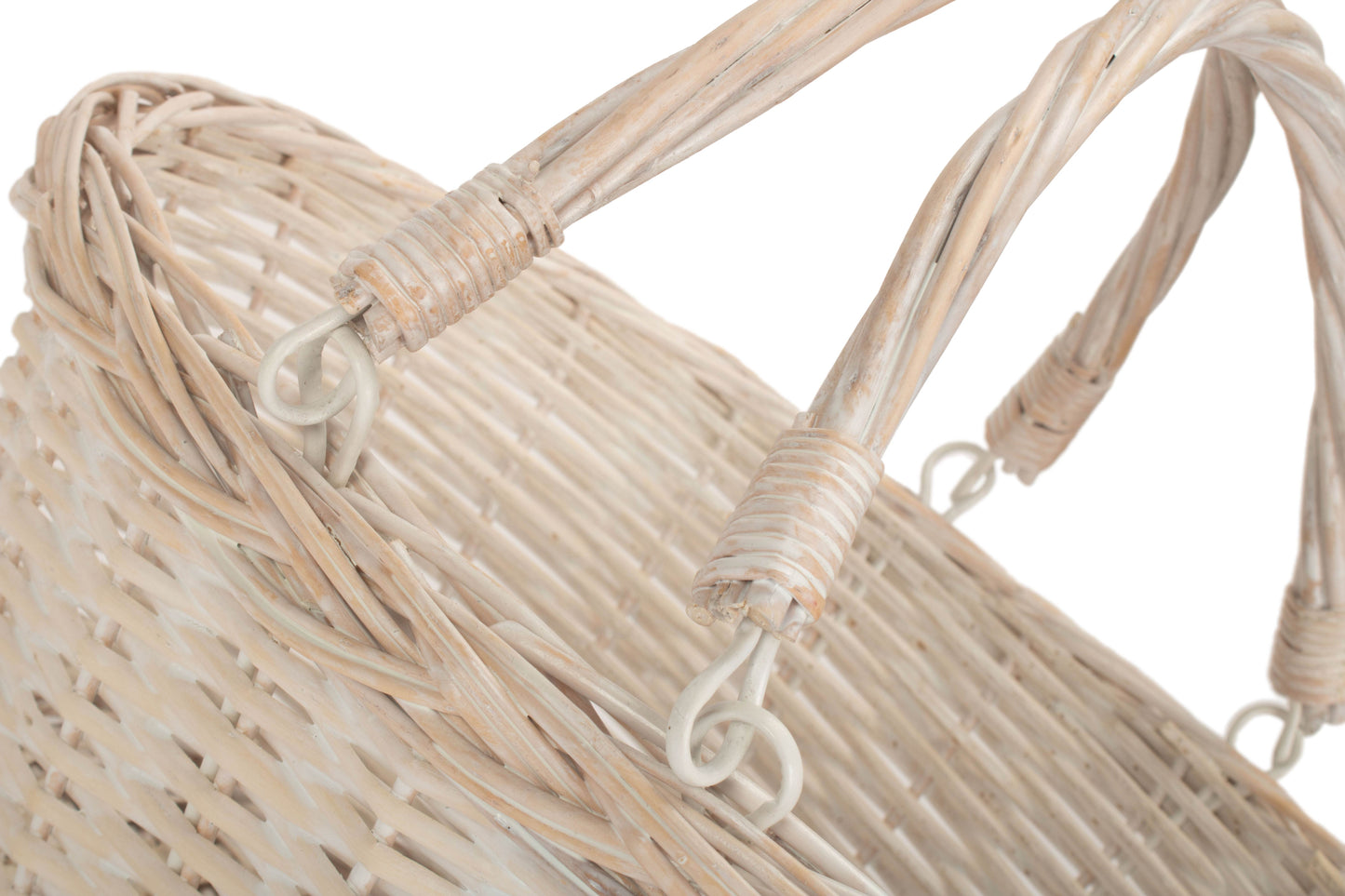 MEDIUM WHITE SWING HANDLE SHOPPER