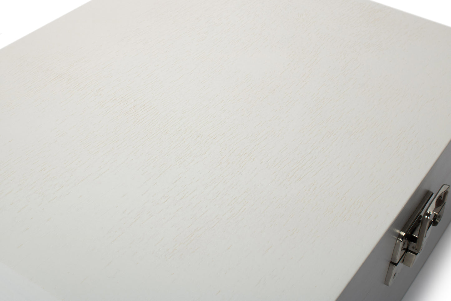 14" WHITE WOODEN BOX