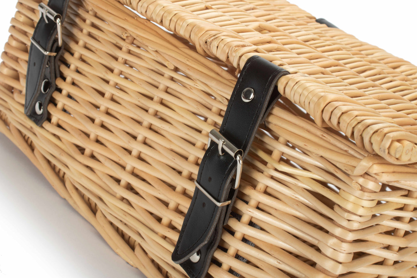 14 inch EMPTY WICKER HAMPER BASKET - BUFF - UNLINED