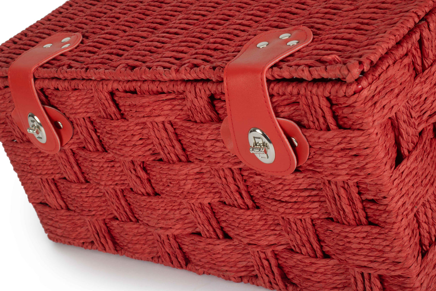 EXTRA LARGE RED PAPER ROPE HAMPER