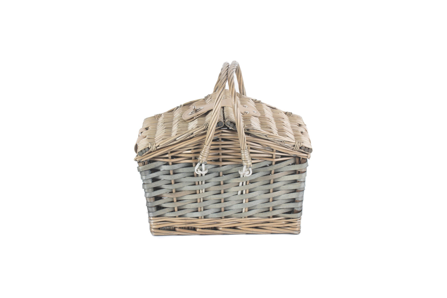POPLAR ANTIQUE WASH SWING HANDLE HAMPER
