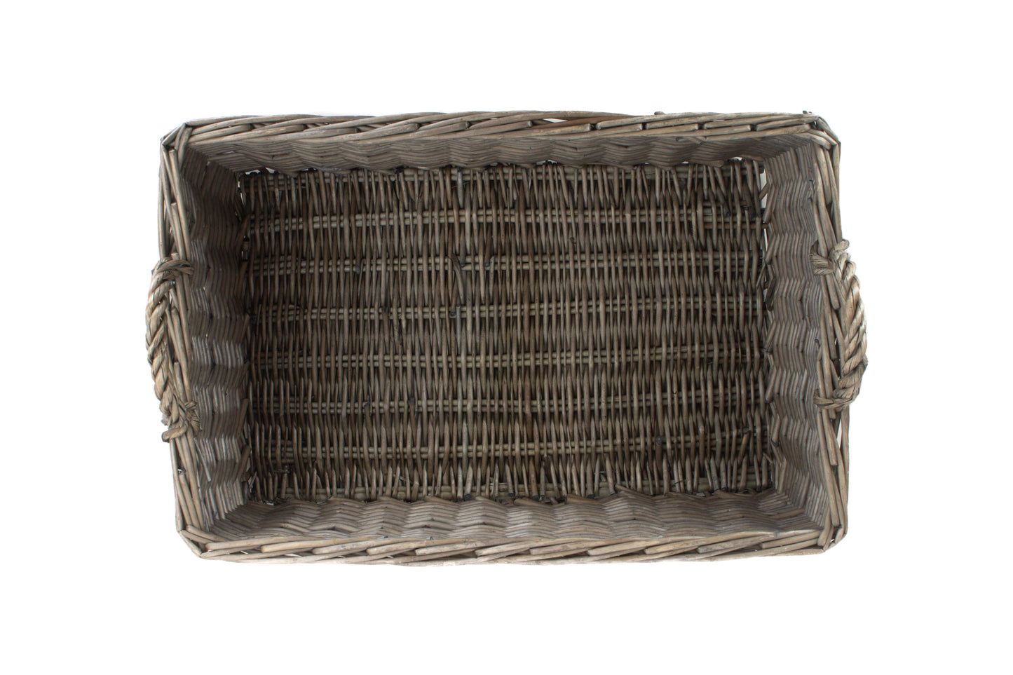 LARGE SHALLOW ANTIQUE WASH STORAGE BASKET