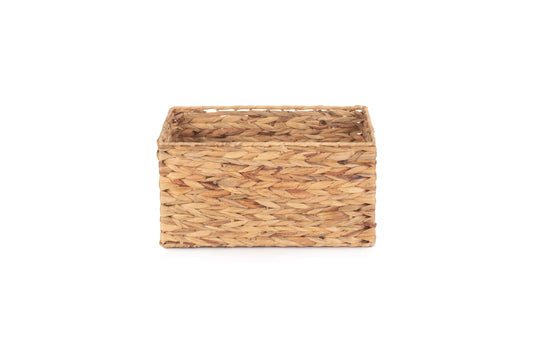 SMALL WATER HYACINTH RECTANGULAR STORAGE BASKET