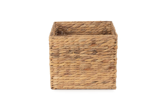 SMALL WATER HYACINTH SQUARE STORAGE BASKET