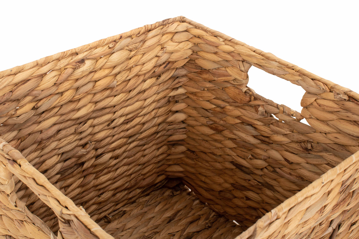 SMALL WATER HYACINTH SQUARE STORAGE BASKET