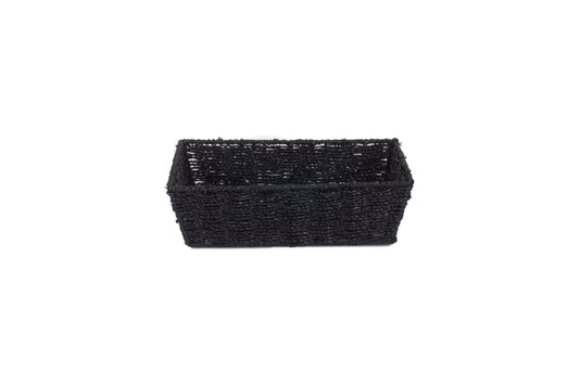 LARGE BLACK PAPER ROPE TRAY