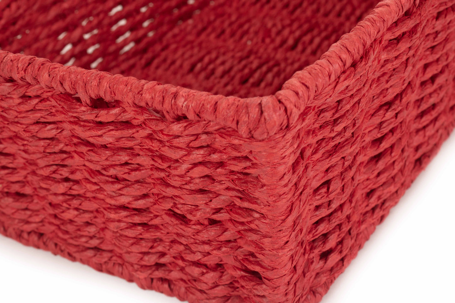MEDIUM RED PAPER ROPE TRAY