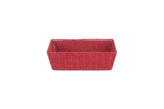 LARGE RED PAPER ROPE TRAY