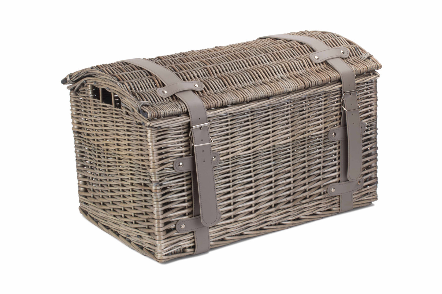 SMALL ANTIQUE WASH DOMED STORAGE HAMPER