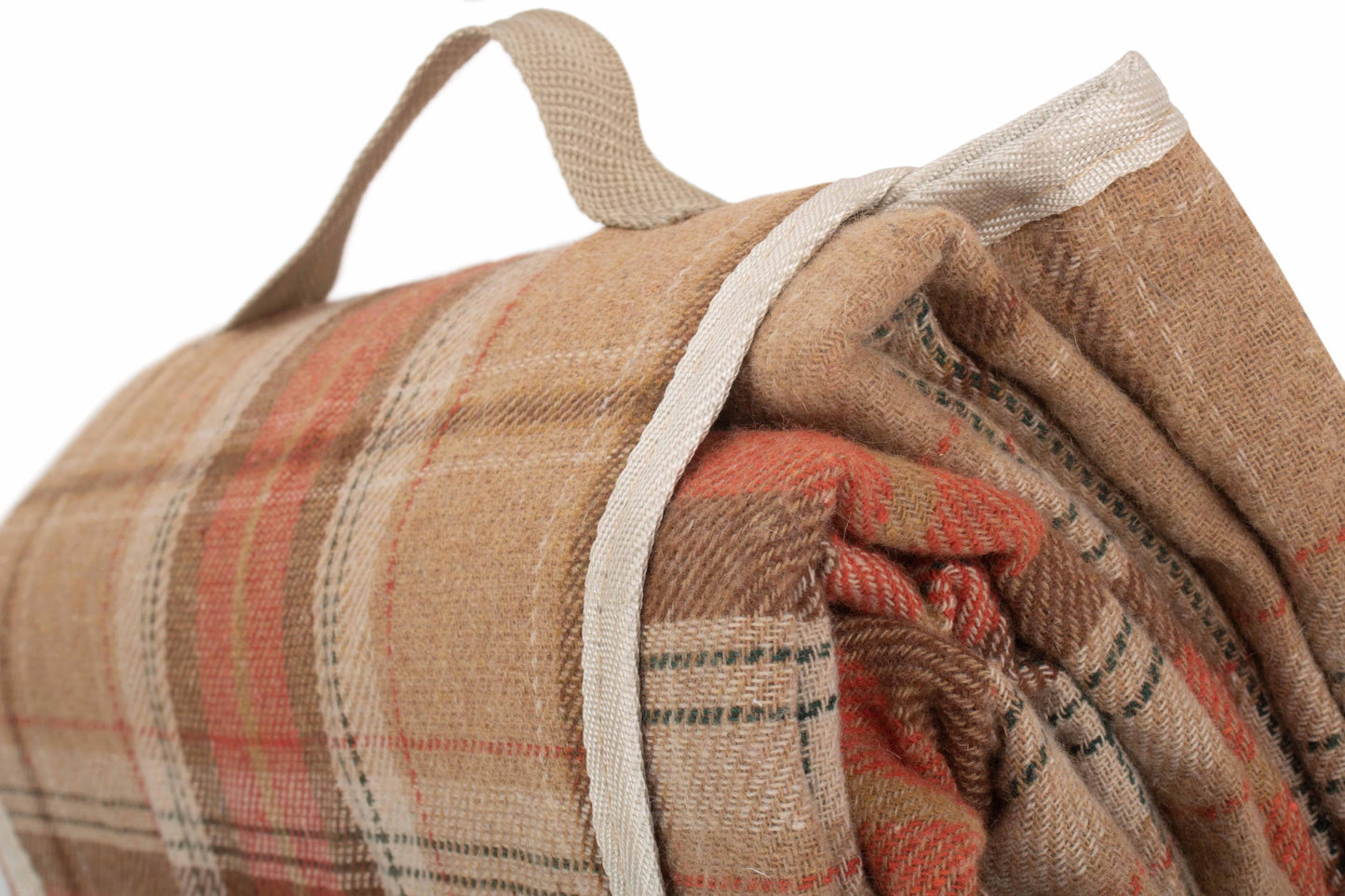 AUTUMN RED TARTAN PICNIC BLANKET