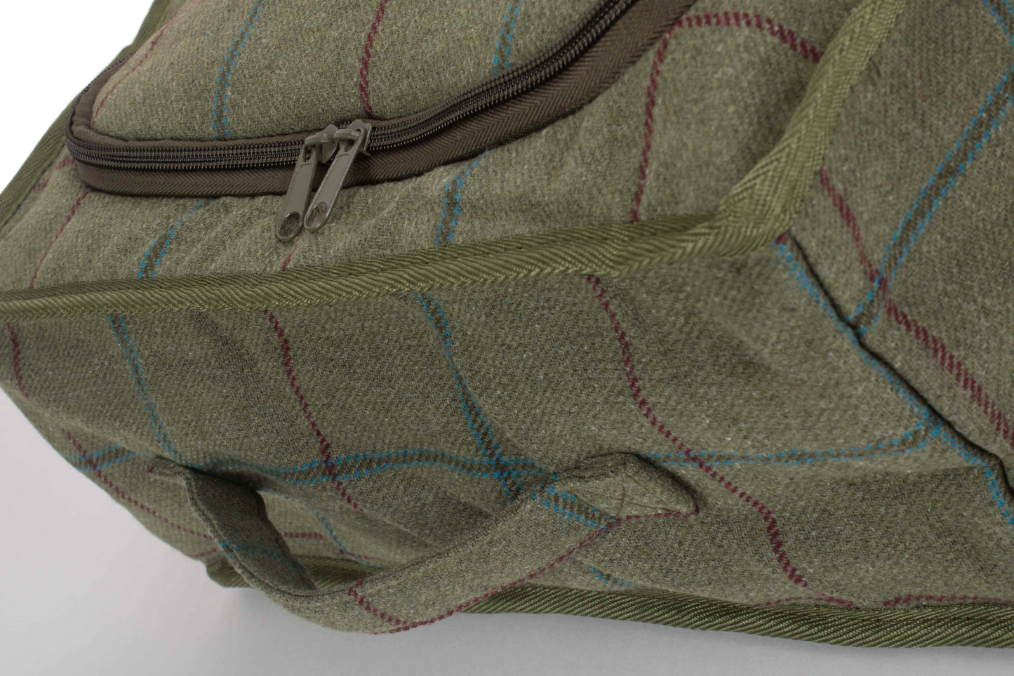 GREEN TWEED COOLER BAG