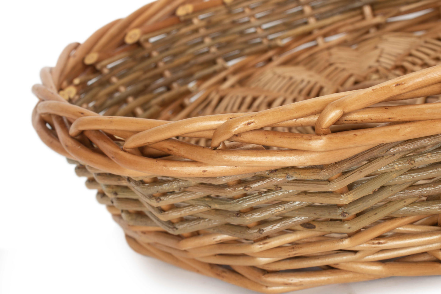LARGE UNPEELED WILLOW ROUND TRAY