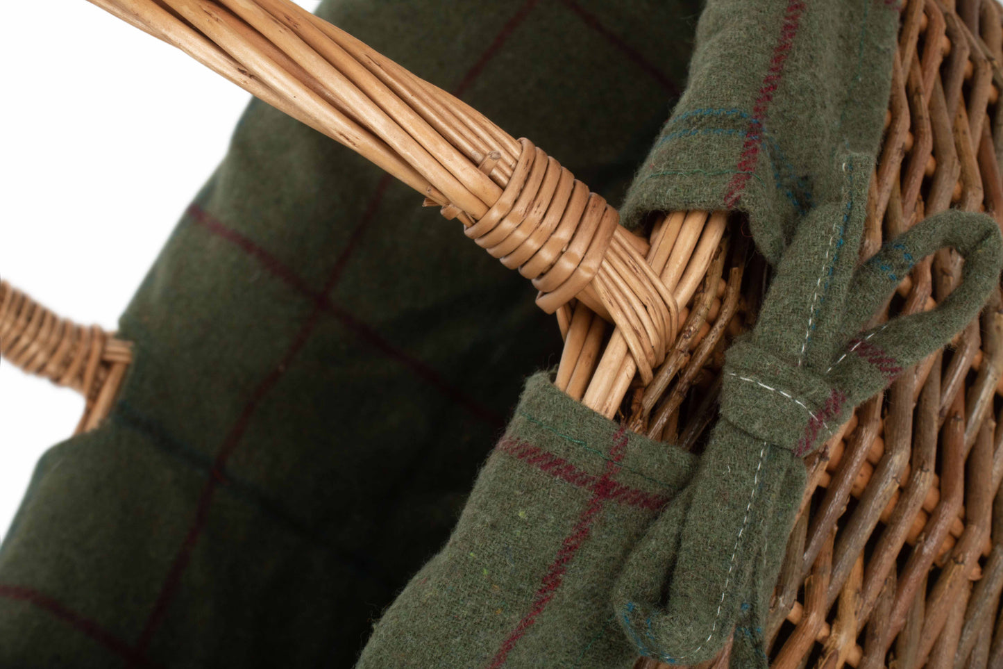 COUNTRY OVAL SHOPPER with GREEN TWEED LINING