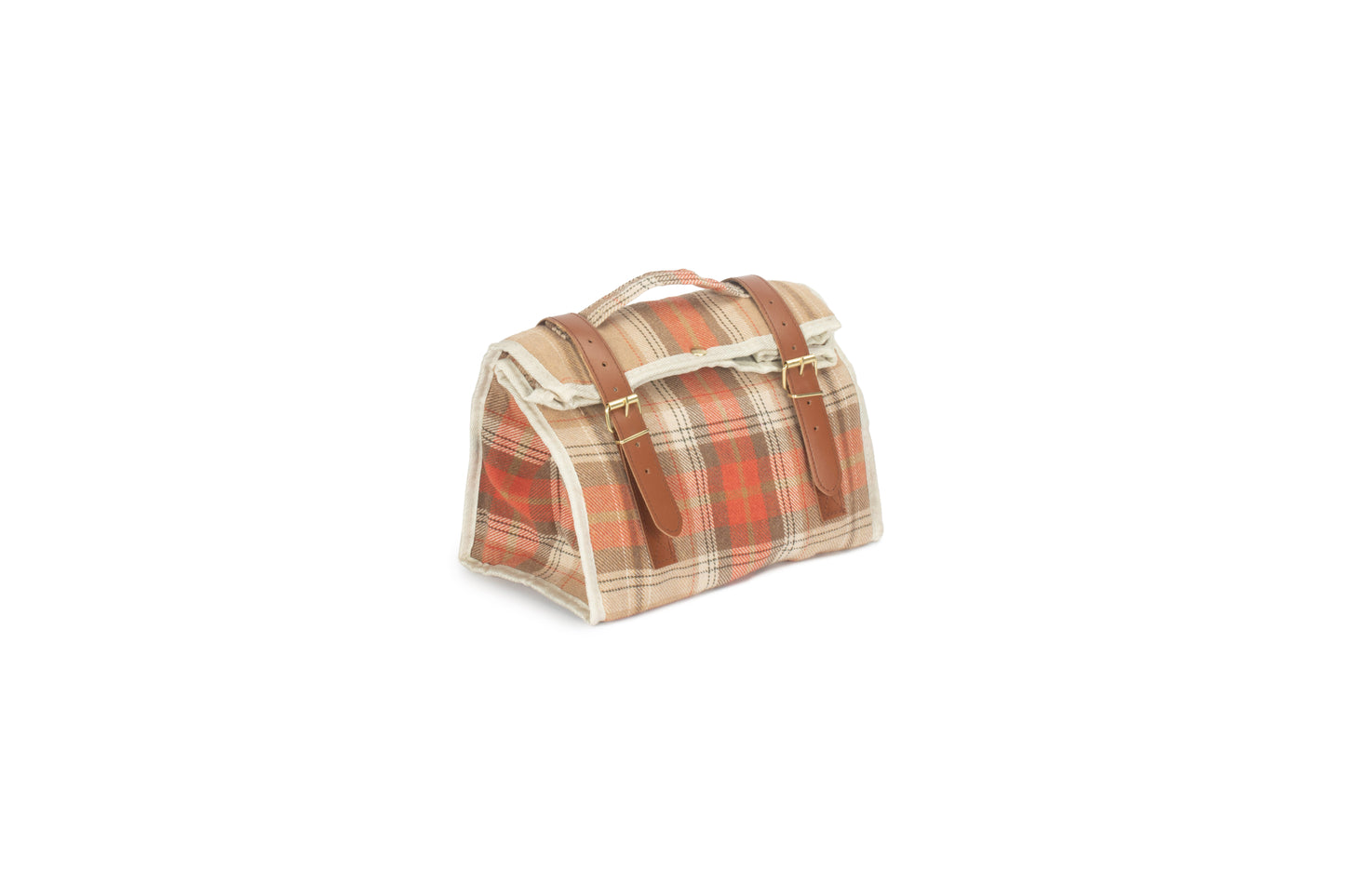 AUTUMN RED TARTAN COOLER POUCH BAG