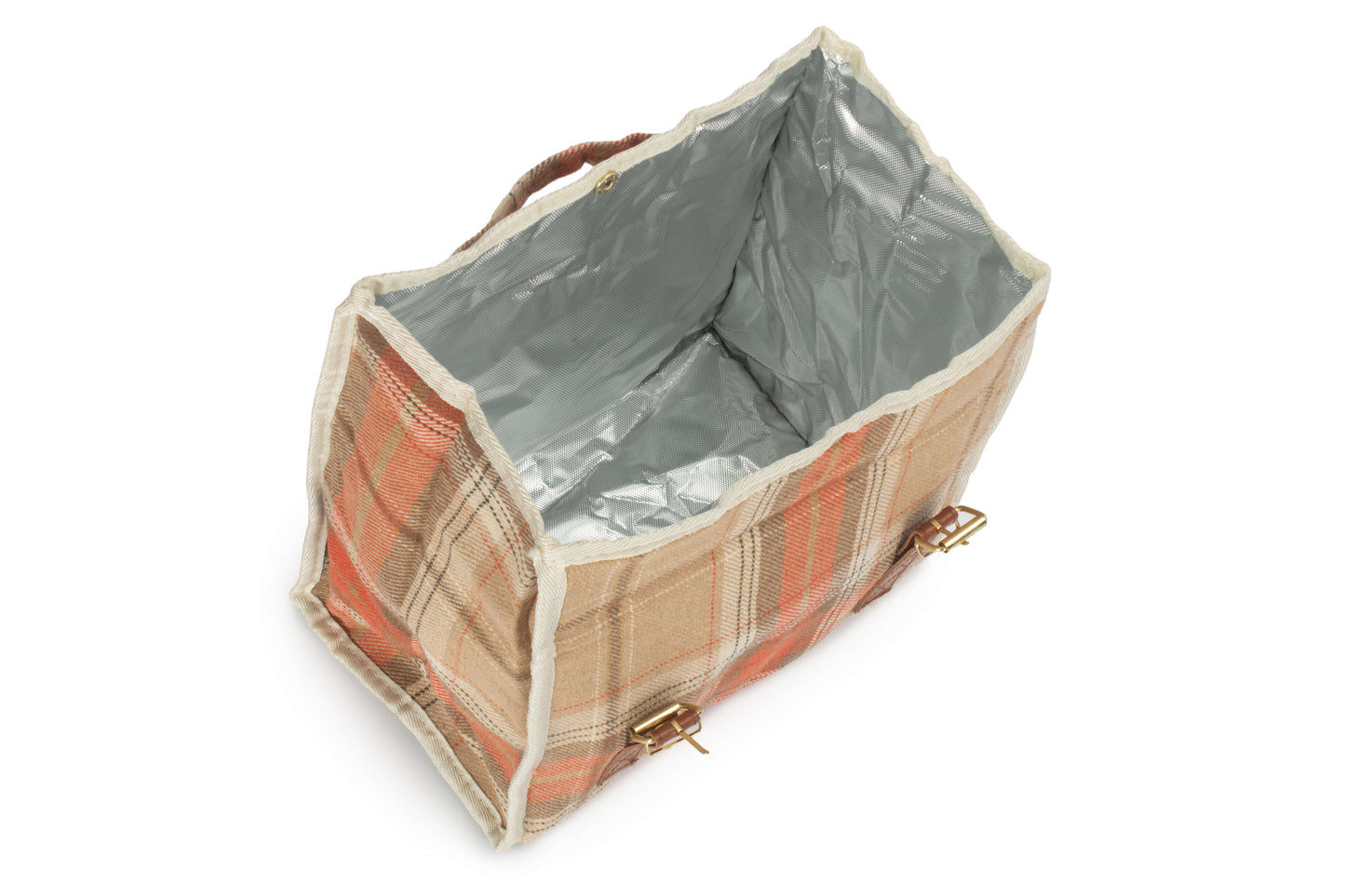 AUTUMN RED TARTAN COOLER POUCH BAG