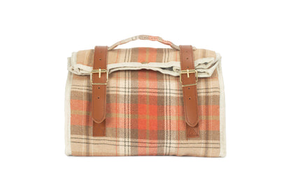 AUTUMN RED TARTAN COOLER POUCH BAG