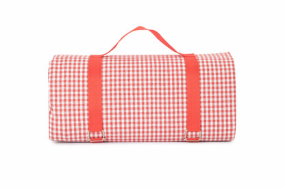 RED & WHITE GINGHAM PICNIC BLANKET