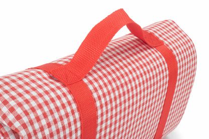 RED & WHITE GINGHAM PICNIC BLANKET