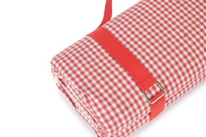 RED & WHITE GINGHAM PICNIC BLANKET