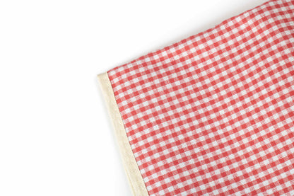 RED & WHITE GINGHAM PICNIC BLANKET