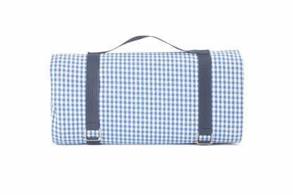 BLUE & WHITE GINGHAM PICNIC BLANKET