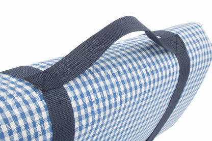 BLUE & WHITE GINGHAM PICNIC BLANKET