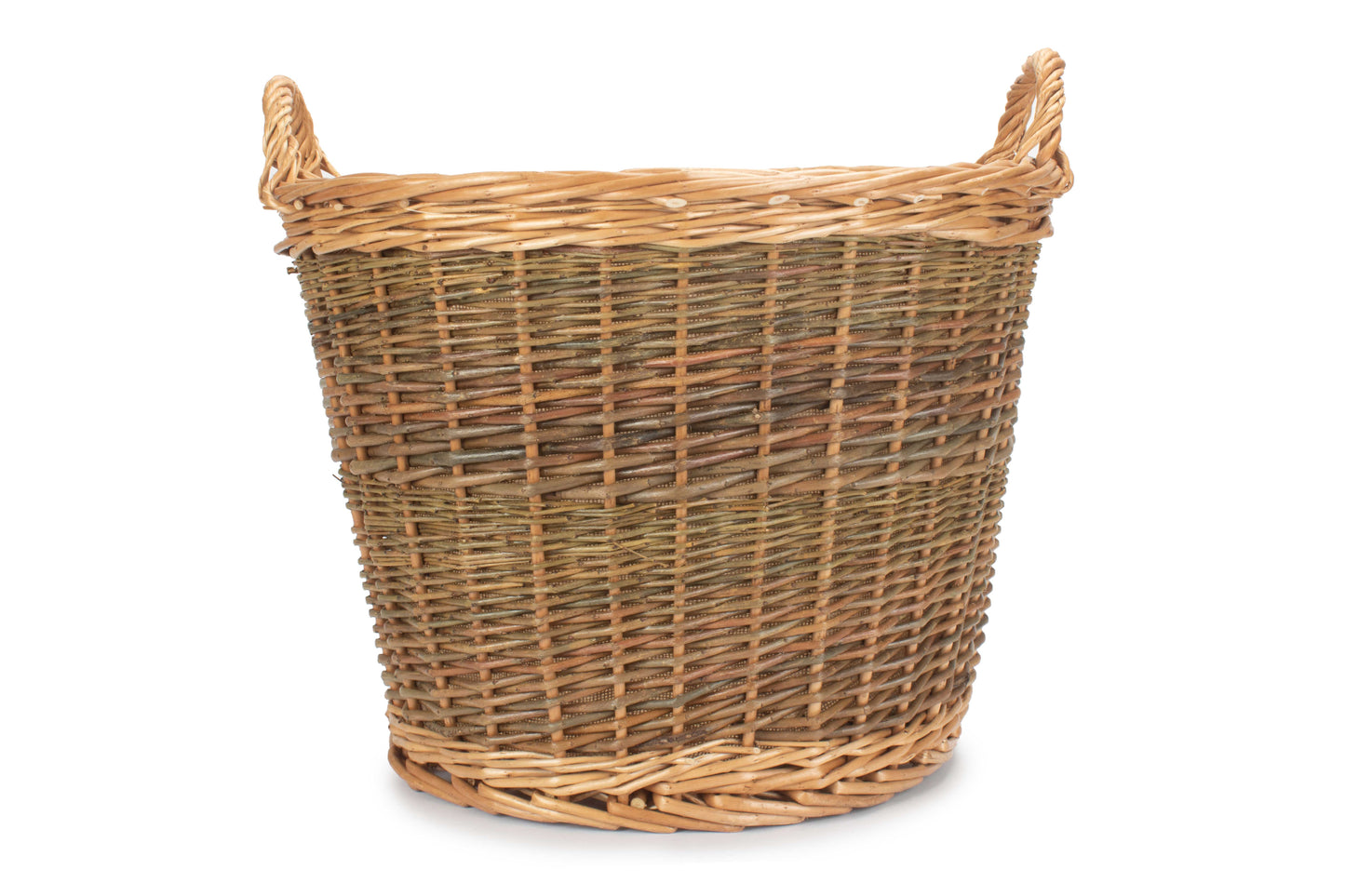 UNPEELED WILLOW LOG BASKET with LINING