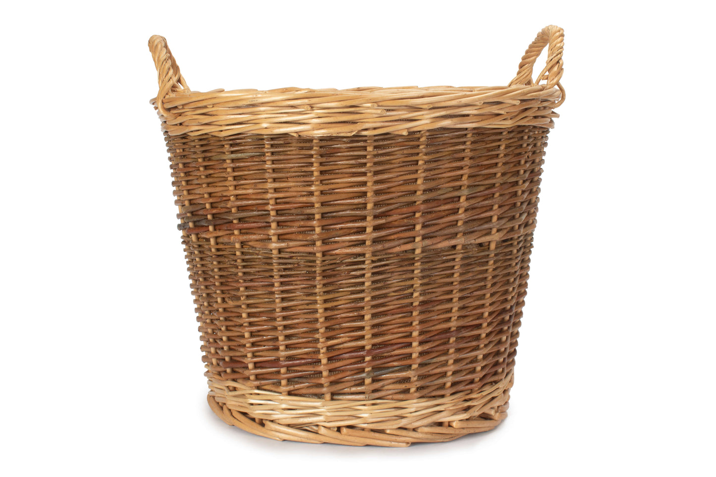 MEDIUM UNPEELED WILLOW LOG BASKET with LINING
