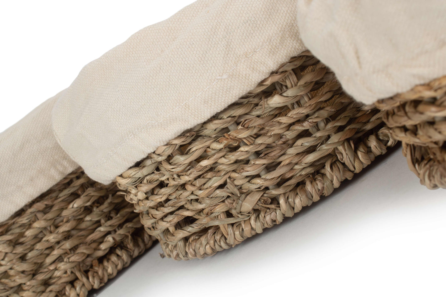 LINED ROUND SEAGRASS SMALL TRAY