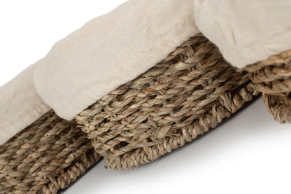 LINED ROUND SEAGRASS SMALL TRAY