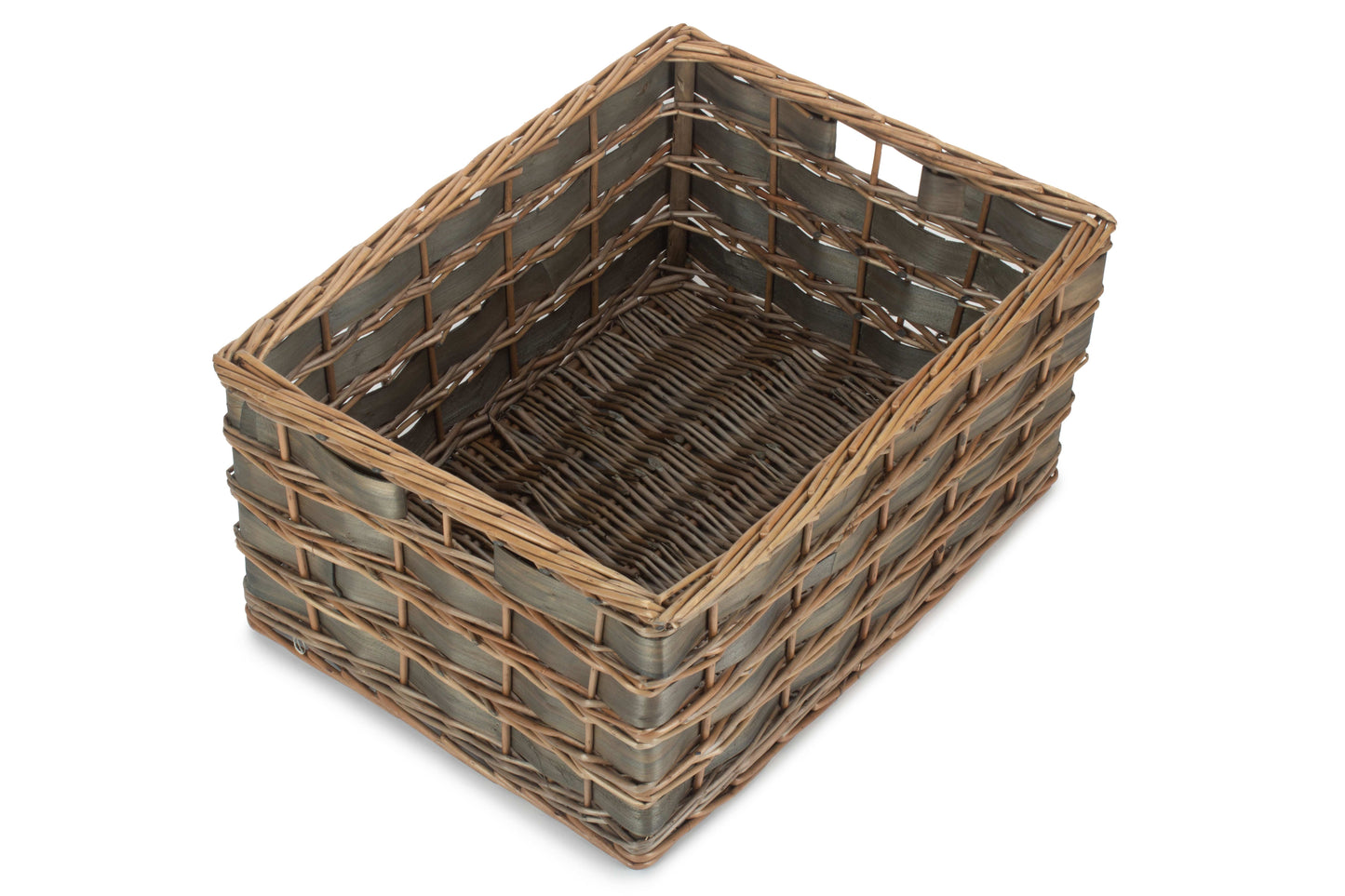 EXTRA LARGE GREY SCANDI STORAGE BASKET - UNLINED