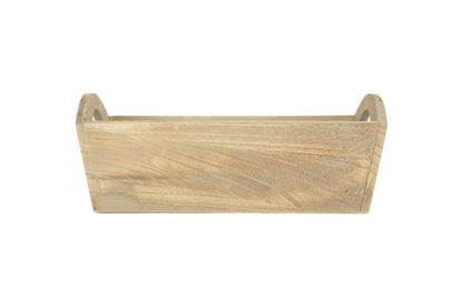 OAK EFFECT SMALL WOODEN STORAGE TRAY