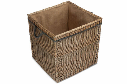 SIZE 3 ANTIQUE WASH SQUARE STORAGE BASKET