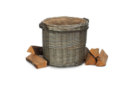 SIZE 1 ANTIQUE WASH ROUND STORAGE BASKET
