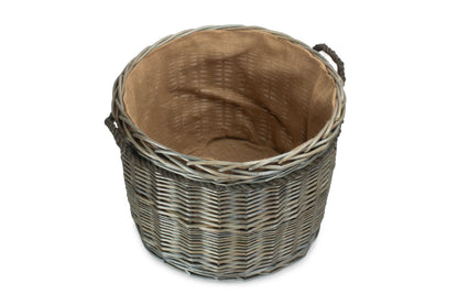 SIZE 2 ANTIQUE WASH ROUND STORAGE BASKET