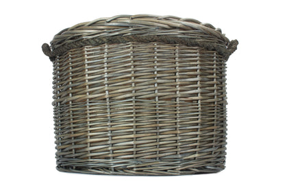 SIZE 2 ANTIQUE WASH ROUND STORAGE BASKET
