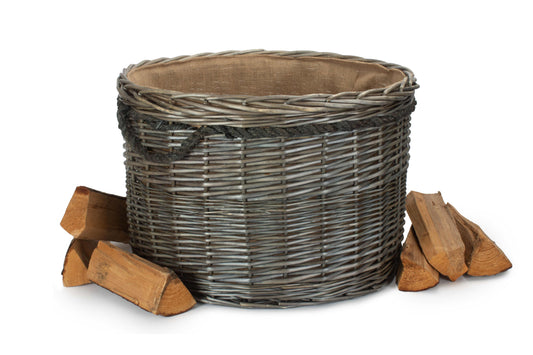 SIZE 3 ANTIQUE WASH ROUND STORAGE BASKET