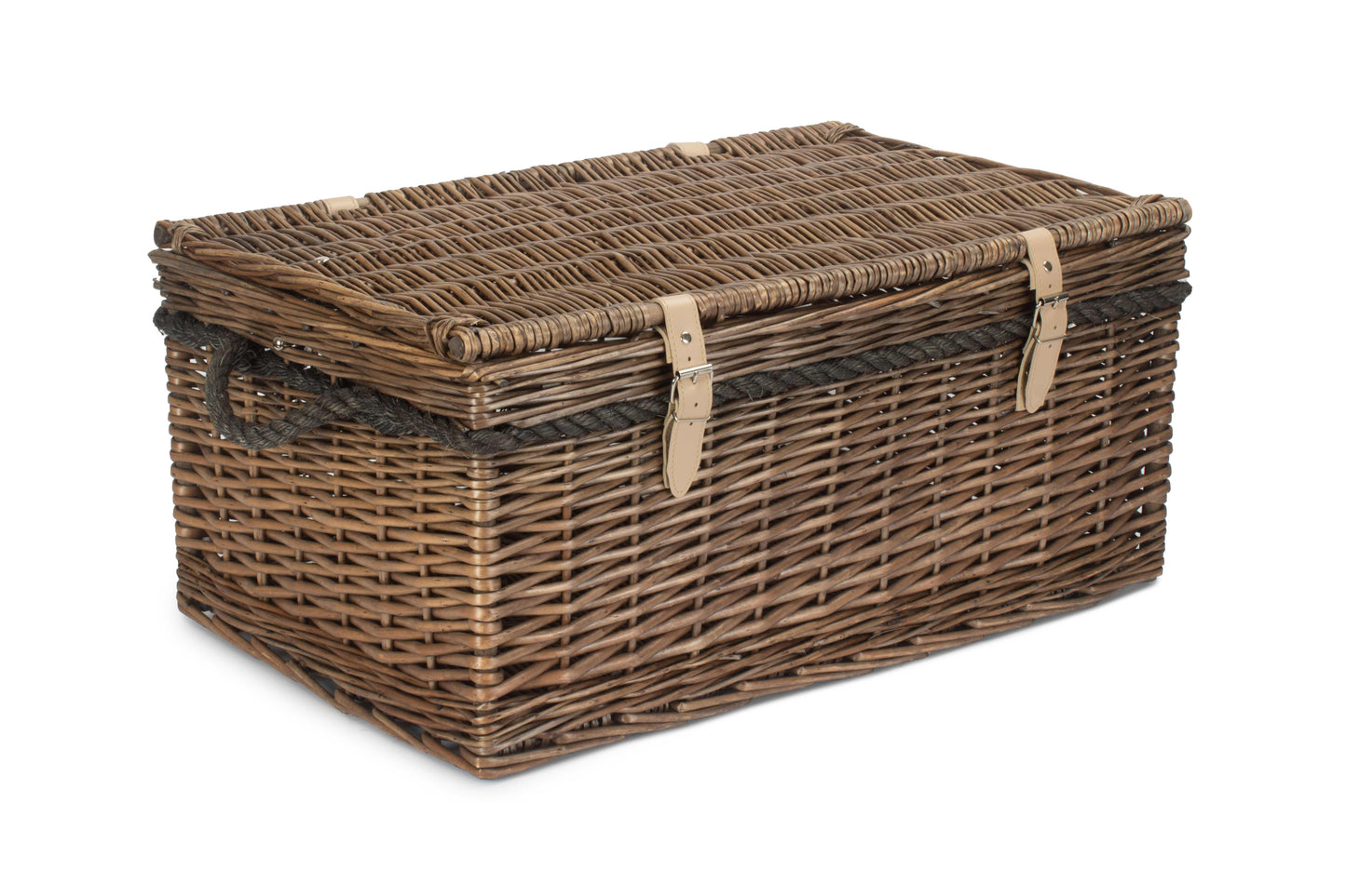 24" ANTIQUE WASH ROPE HANDLED TRUNK