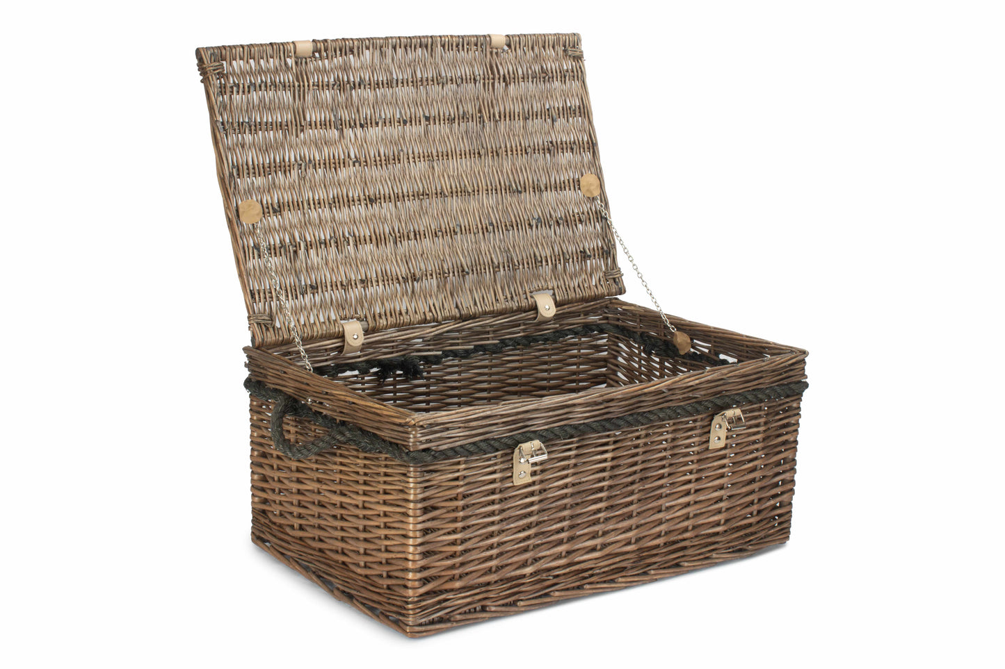 24" ANTIQUE WASH ROPE HANDLED TRUNK