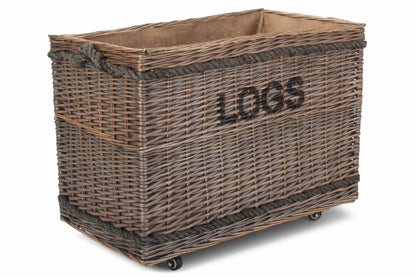 JUMBO "LOGS" BASKET with WHEELS