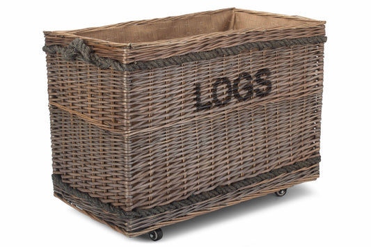 JUMBO "LOGS" BASKET with WHEELS