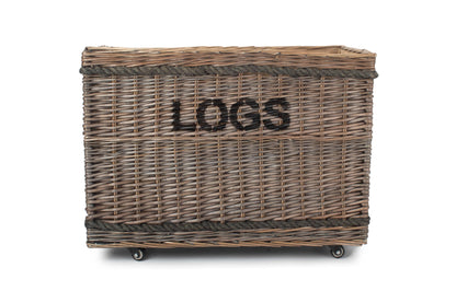 JUMBO "LOGS" BASKET with WHEELS