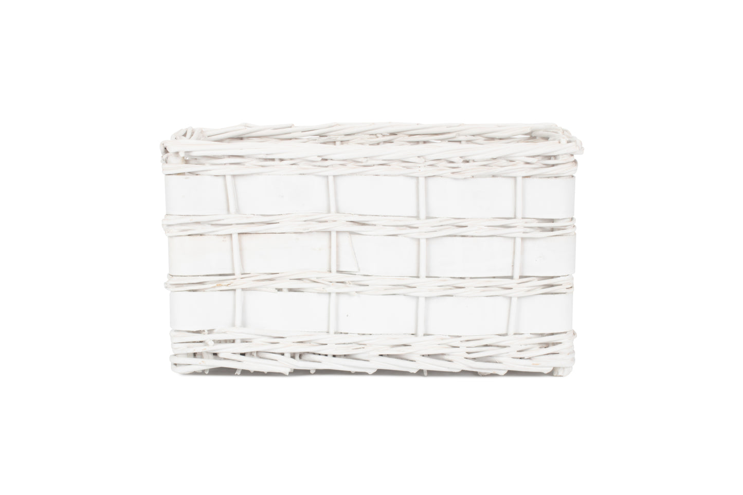 SMALL WHITE SCANDI STORAGE BASKET - UNLINED