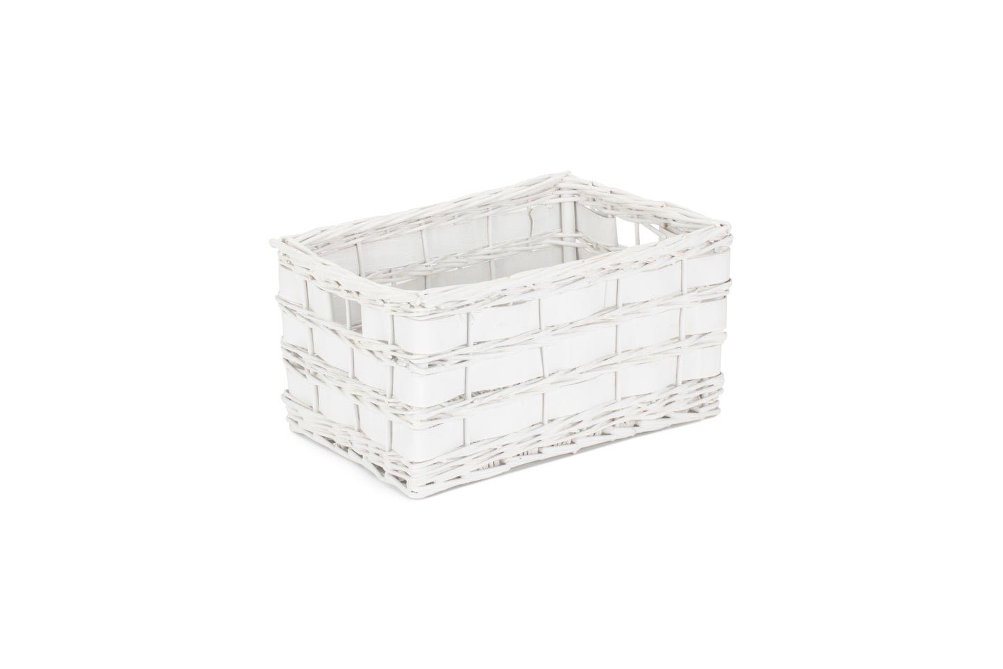 MEDIUM WHITE SCANDI STORAGE BASKET - UNLINED