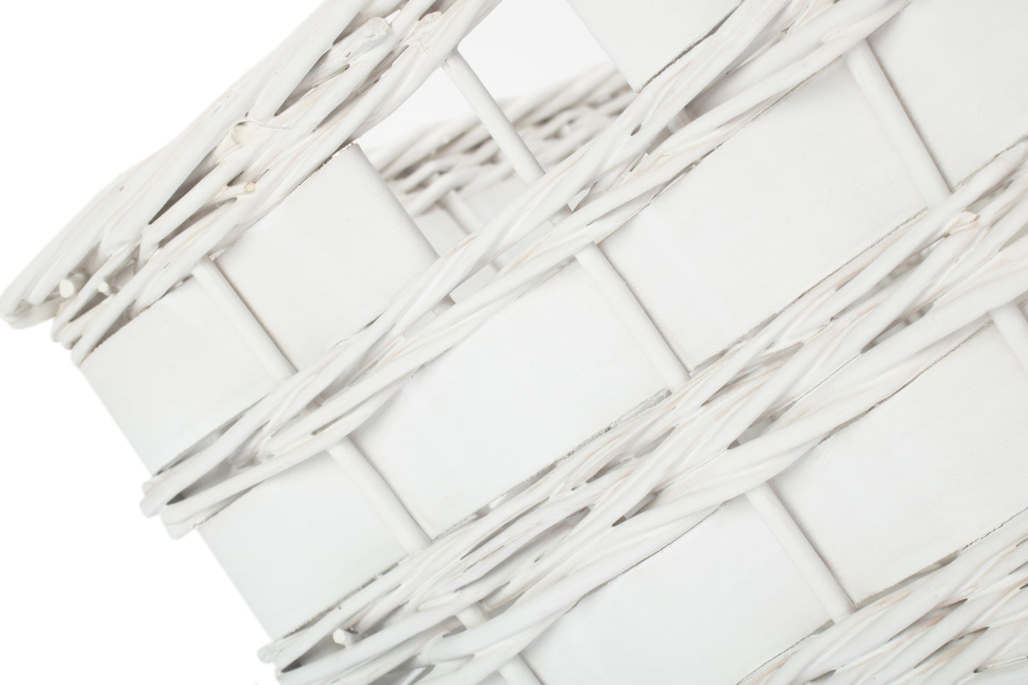 MEDIUM WHITE SCANDI STORAGE BASKET - UNLINED