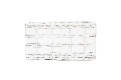 MEDIUM WHITE SCANDI STORAGE BASKET - UNLINED