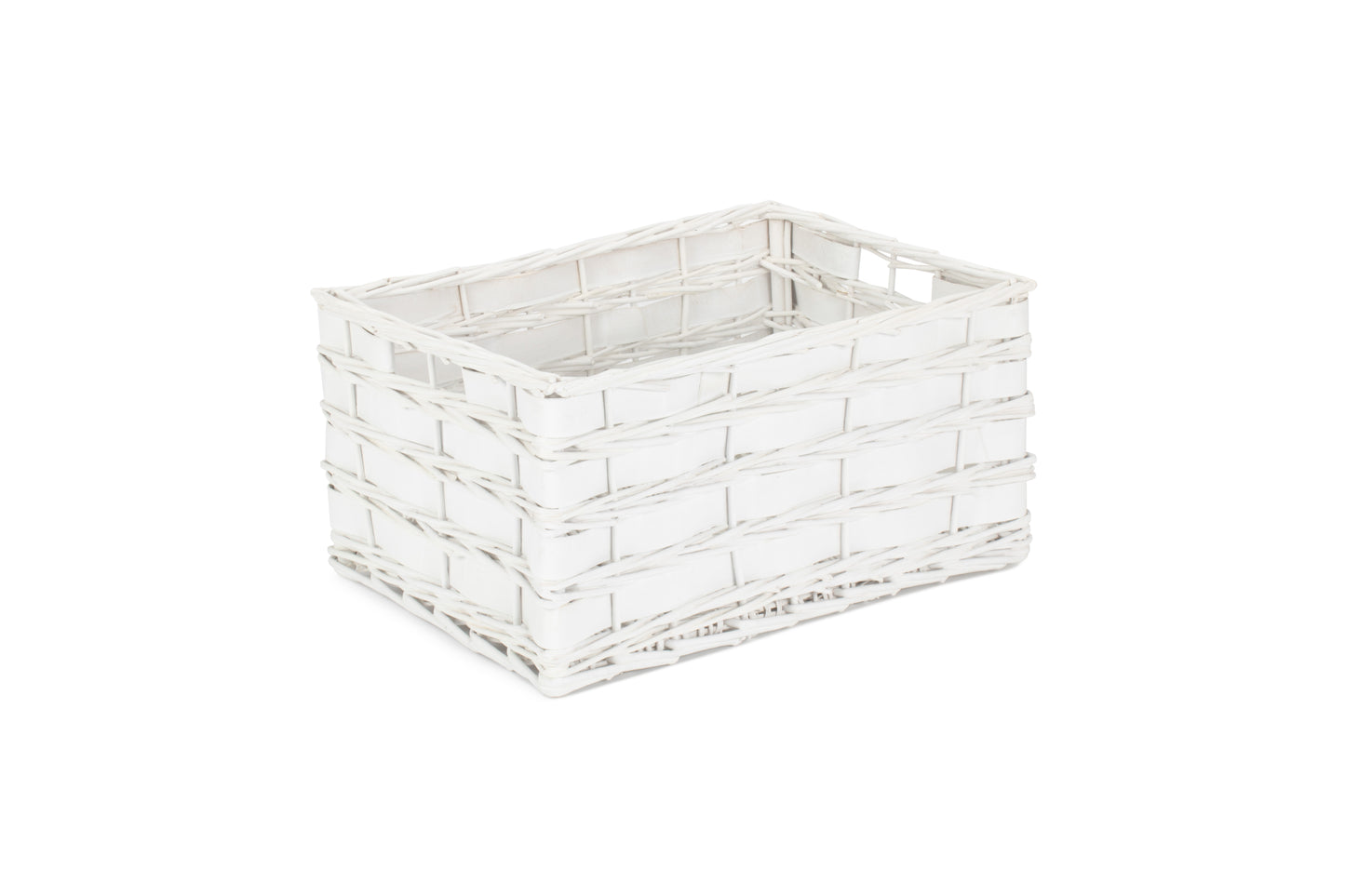 LARGE WHITE SCANDI STORAGE BASKET - UNLINED